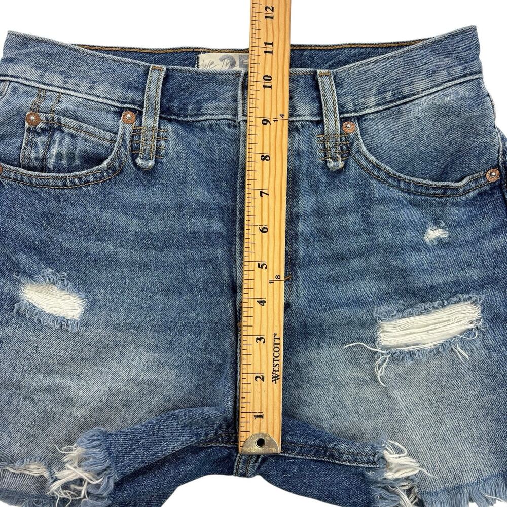 Free People Makai Cut Off Jean Shorts Women's Size 25 Denim Raw Hem Distressed - Picture 14 of 16